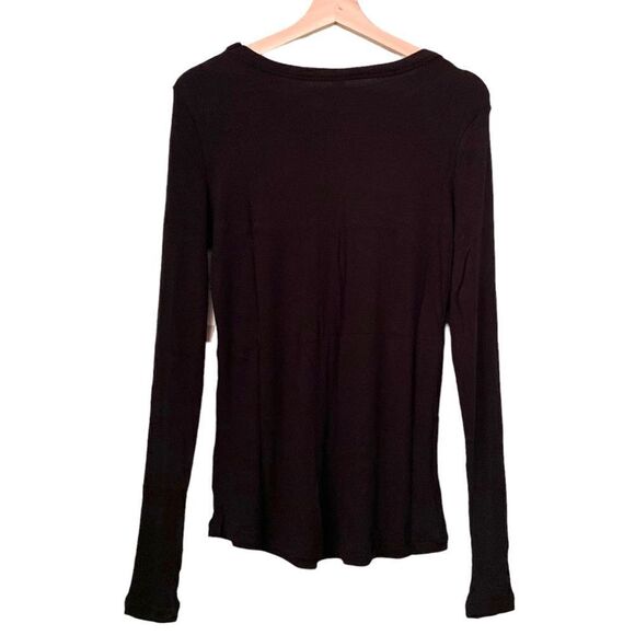 NWT Bp. Black Long Sleeve Rib T-Shirt in Size Extra Large - Picture 4 of 8